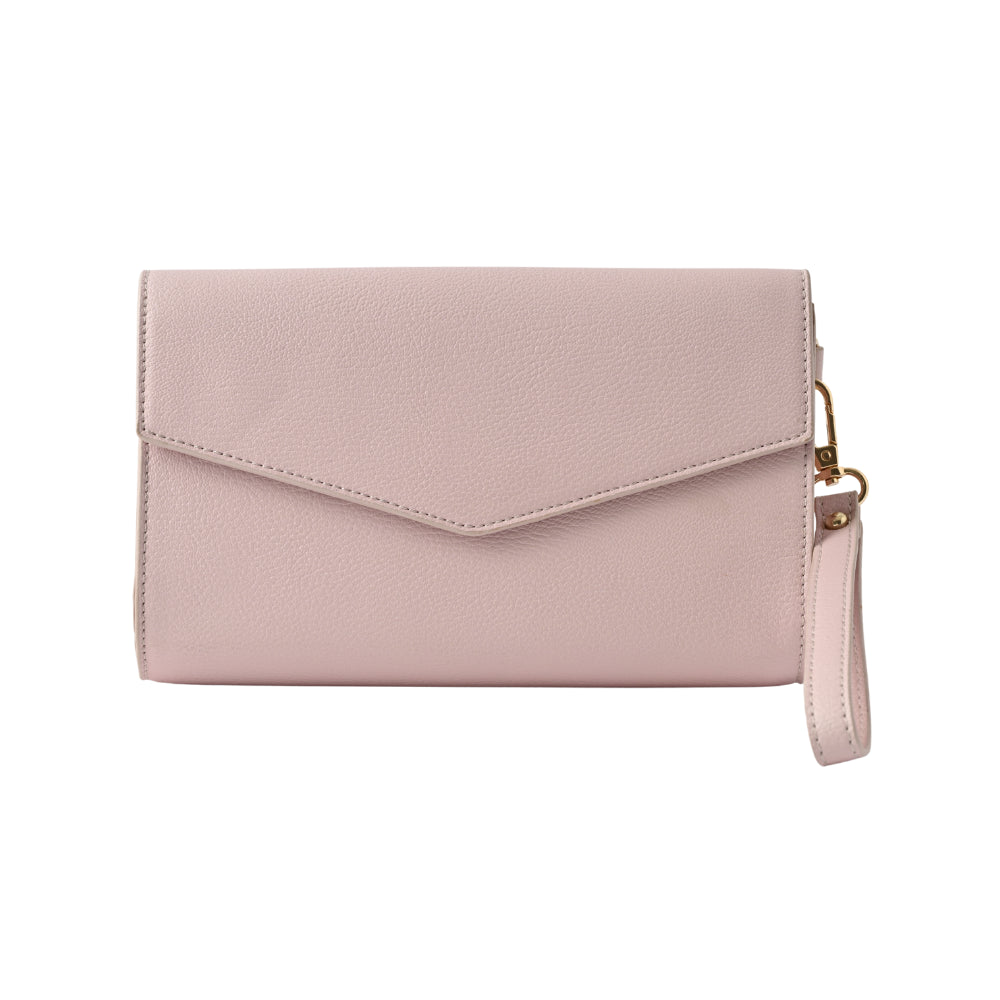 Blossoms Series Envelope Clutch Bag - BEIGE PINK